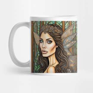 Angelina Jolie as a fairy in the woods Mug